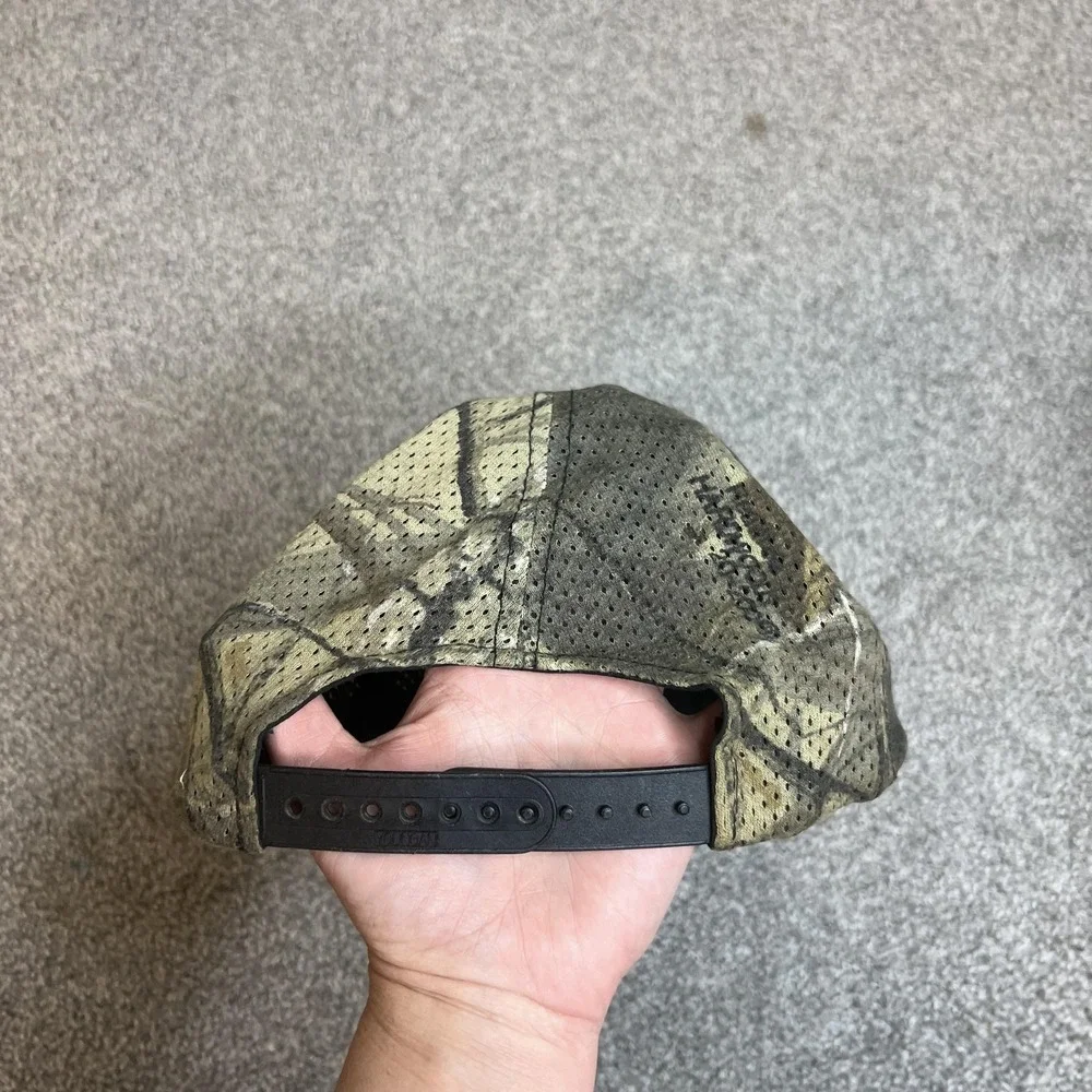 vtg Outdoor Cap Hat Cap‎ Snap Back Camouflage Camo Mesh Hunting Mens Green Brown